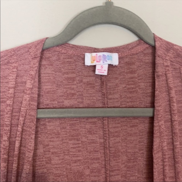 EUC Lularoe Rose Pink Extra Long Longline Pleated Duster Cardigan Sweater - Picture 4 of 6